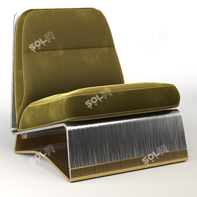 Sleek Velvet Accent Chair

Translated from Russian: Стильное Велюровое Кресло 3D model image 4