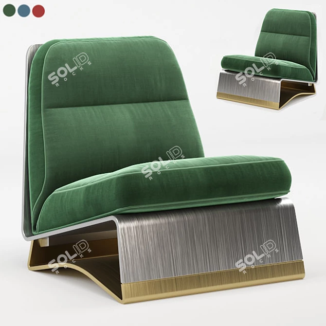 Sleek Velvet Accent Chair

Translated from Russian: Стильное Велюровое Кресло 3D model image 6