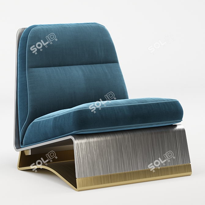 Sleek Velvet Accent Chair

Translated from Russian: Стильное Велюровое Кресло 3D model image 7