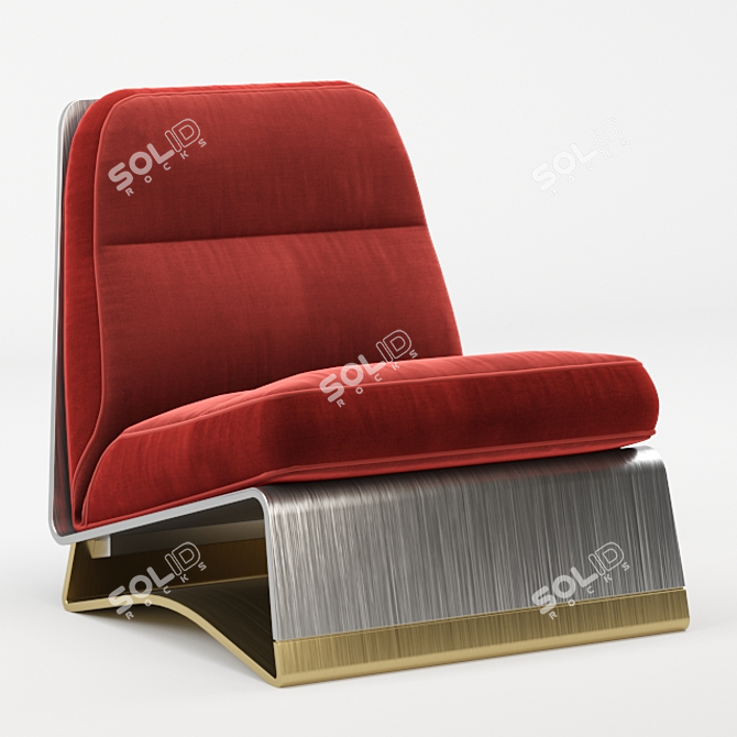 Sleek Velvet Accent Chair

Translated from Russian: Стильное Велюровое Кресло 3D model image 8