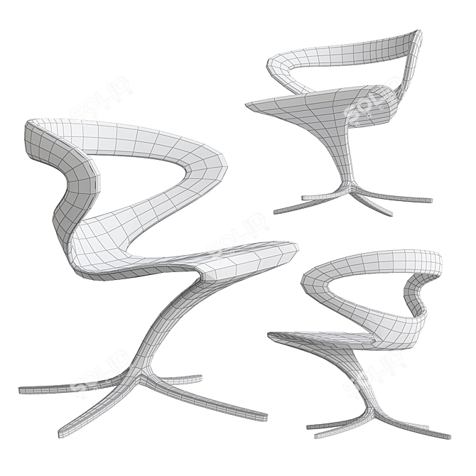 Sleek Elegance: Callita Chair by Andreas Ostwald 3D model image 2