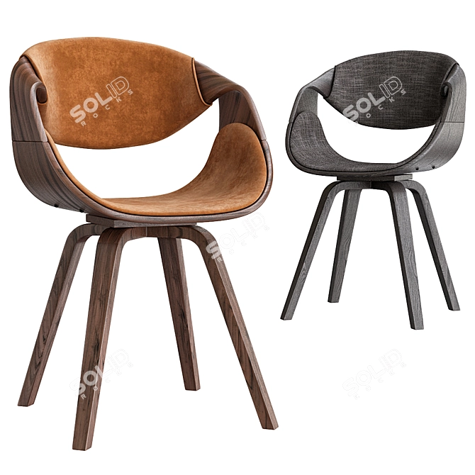 Modern Black Chair - lemaremoveis 3D model image 1