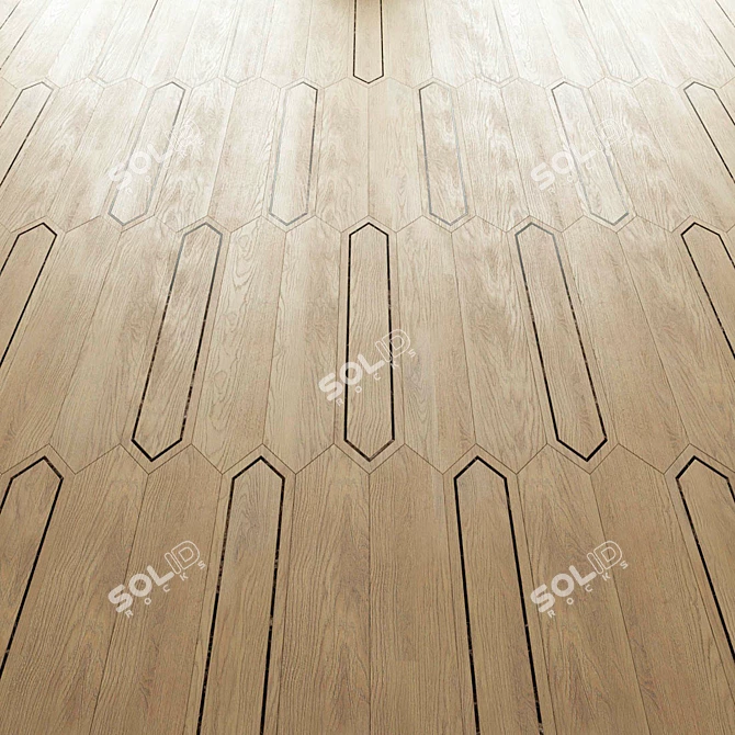 Golden Leaf Parquet, Matita Collection 3D model image 1