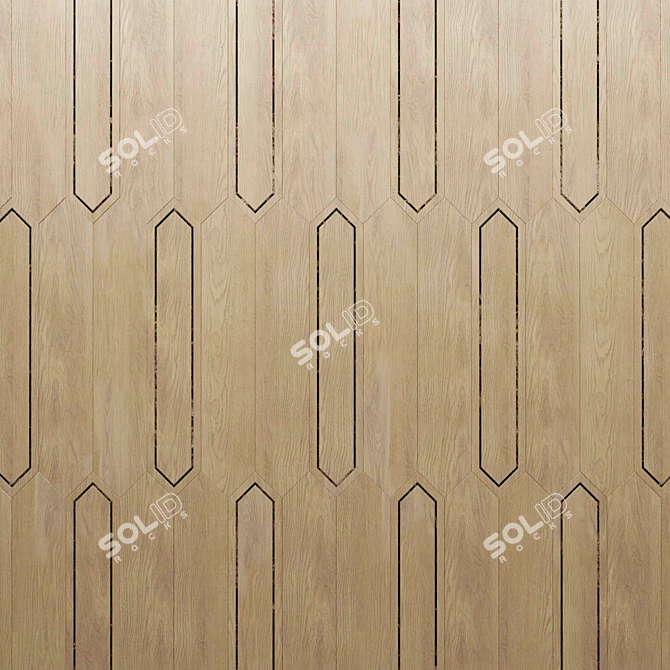 Golden Leaf Parquet, Matita Collection 3D model image 2