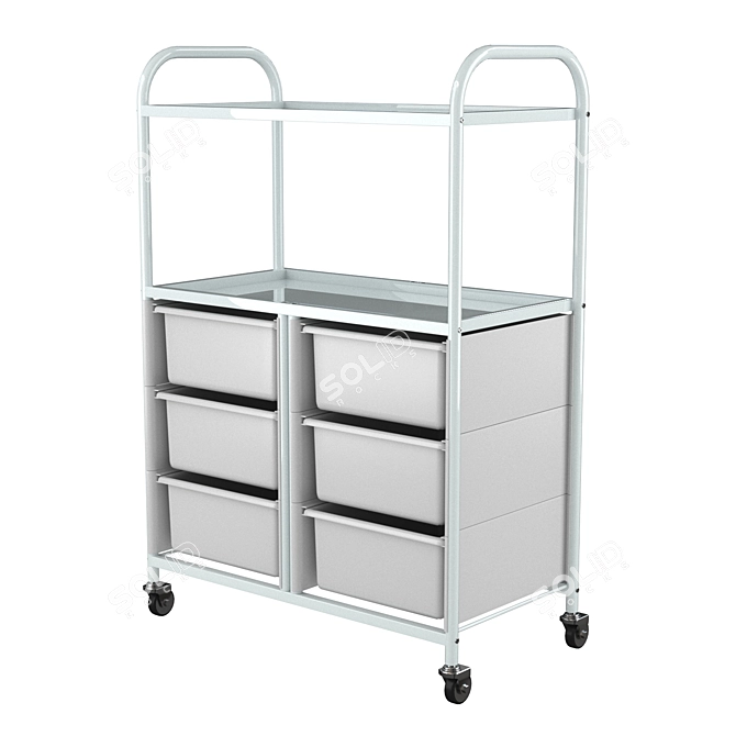 Oliva Cosmetology Trolley: Stylish and Functional 3D model image 1