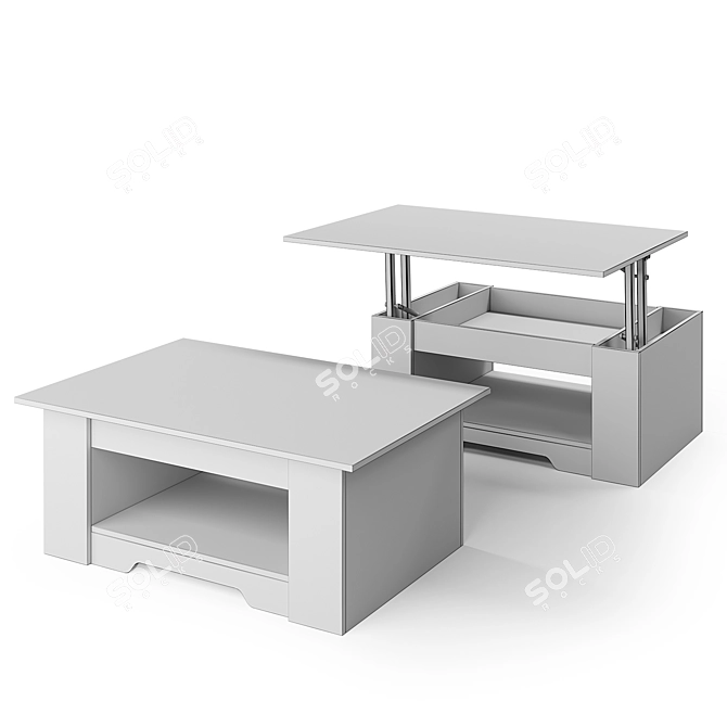 Convertible Magazine Table: Askona Transform 3D model image 3