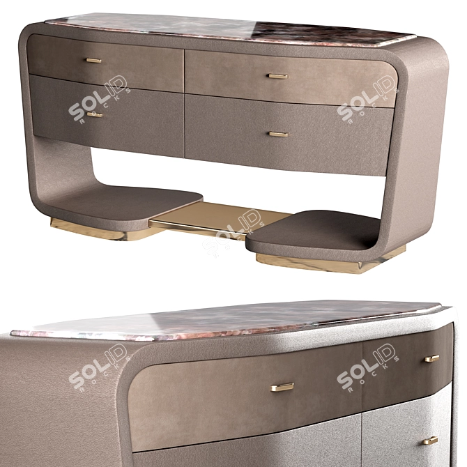 Sleek PRISMA Dresser: Functional Elegance 3D model image 1