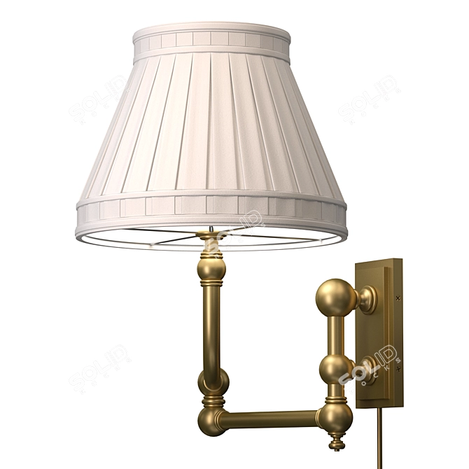 Pimlico Swing Arm Wall Light 3D model image 2