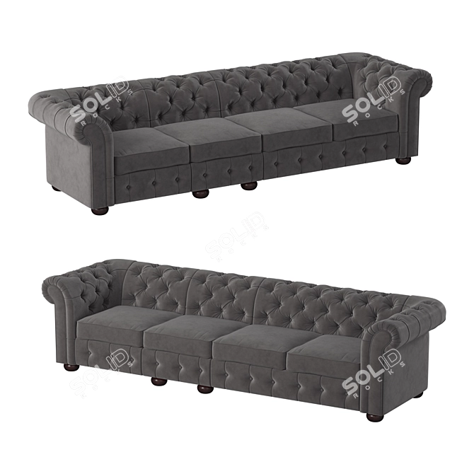 Luxurious Chester_3 Sofa - Elegant and Comfortable 3D model image 1