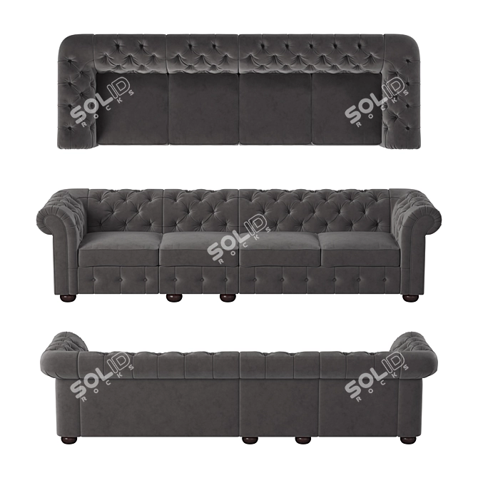 Luxurious Chester_3 Sofa - Elegant and Comfortable 3D model image 2