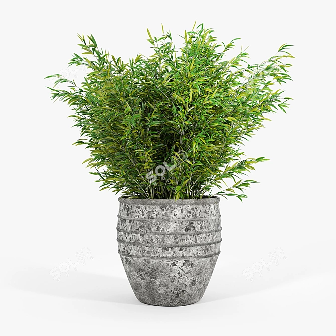 Sleek Modern Planter Set 3D model image 4