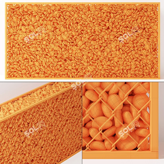 Title: Gabion Pebble Mesh Low Height n6 3D model image 5