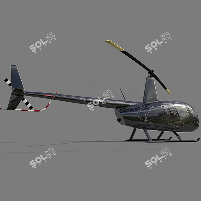 Robinson R44: Versatile Four-Seater Helicopter 3D model image 7