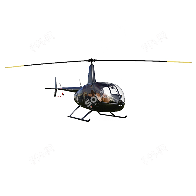 Robinson R44: Versatile Four-Seater Helicopter 3D model image 11