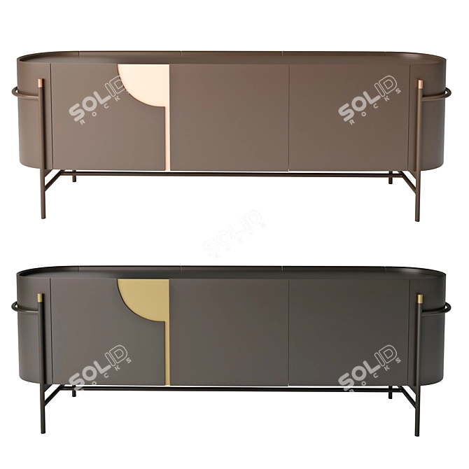 Elegant ORFEO Sideboards by Natuzzi Italia 3D model image 2