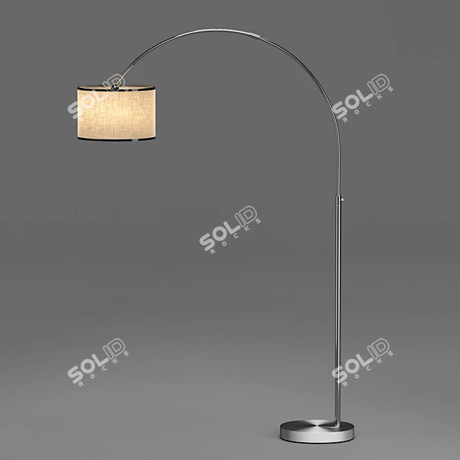 Elegant Trio Hotel Floor Lamp 3D model image 1