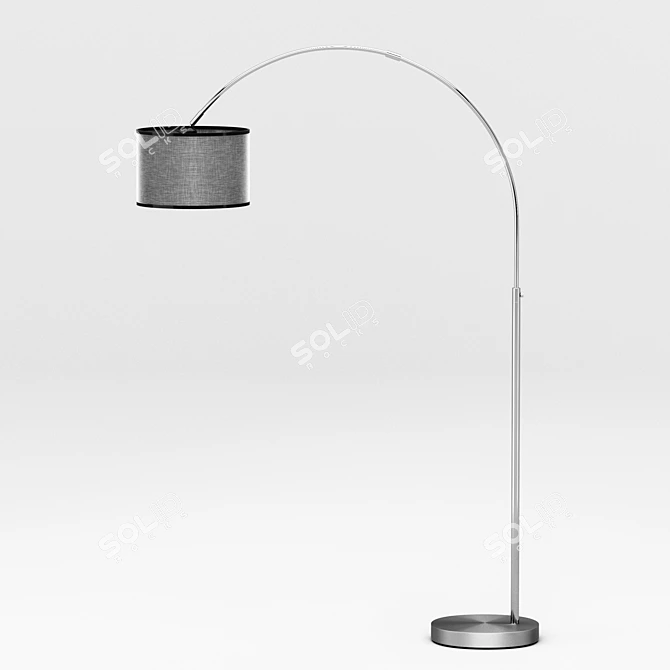 Elegant Trio Hotel Floor Lamp 3D model image 2