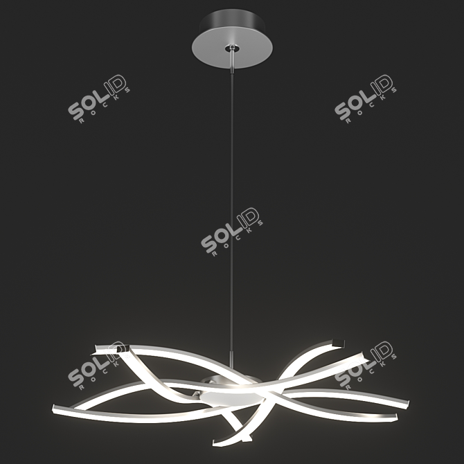 AIRE LED 5910 OM Chandelier: Stylish and Dimmable 3D model image 1