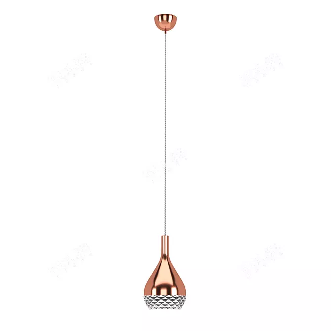 Copper Khalifa Mantra Chandelier 3D model image 1