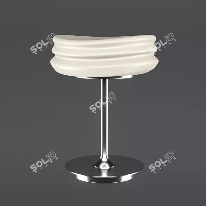MEDITERRANEO 3627 OM Table Lamp - Opal Glass + Chrome Finish 3D model image 1