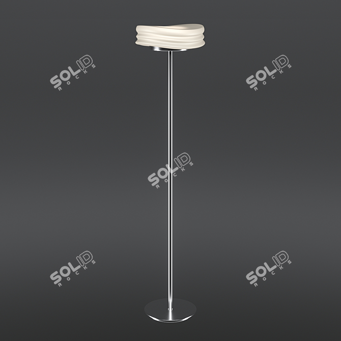 MEDITERRANEO 3628 OM Floor Lamp: Stylish Elegance in Opal and Chrome 3D model image 1