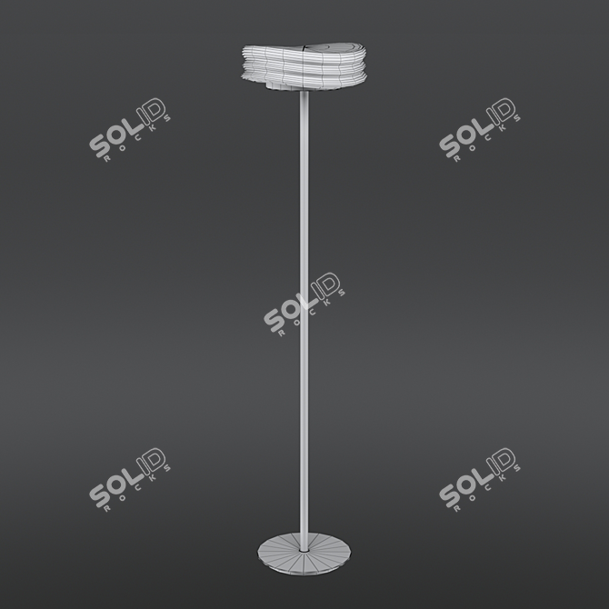 MEDITERRANEO 3628 OM Floor Lamp: Stylish Elegance in Opal and Chrome 3D model image 2