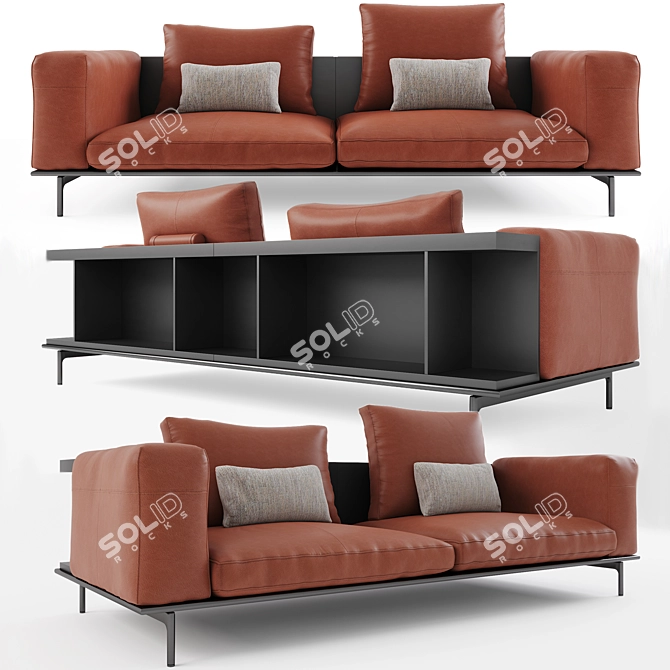 ROLF BENZ LIV: Sleek and Stylish Sofa 3D model image 1