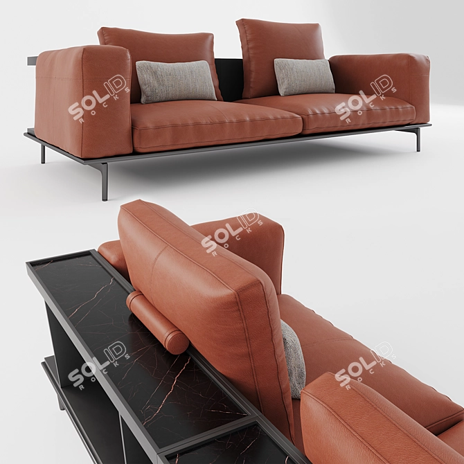 ROLF BENZ LIV: Sleek and Stylish Sofa 3D model image 3