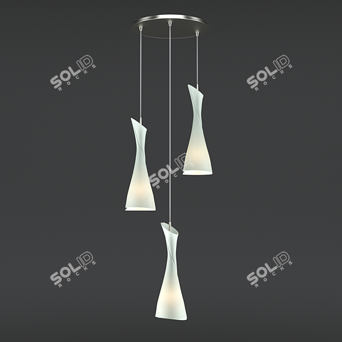 ZACK 0770 Om Chandelier: Stylish Energy-Saving Lighting 3D model image 1