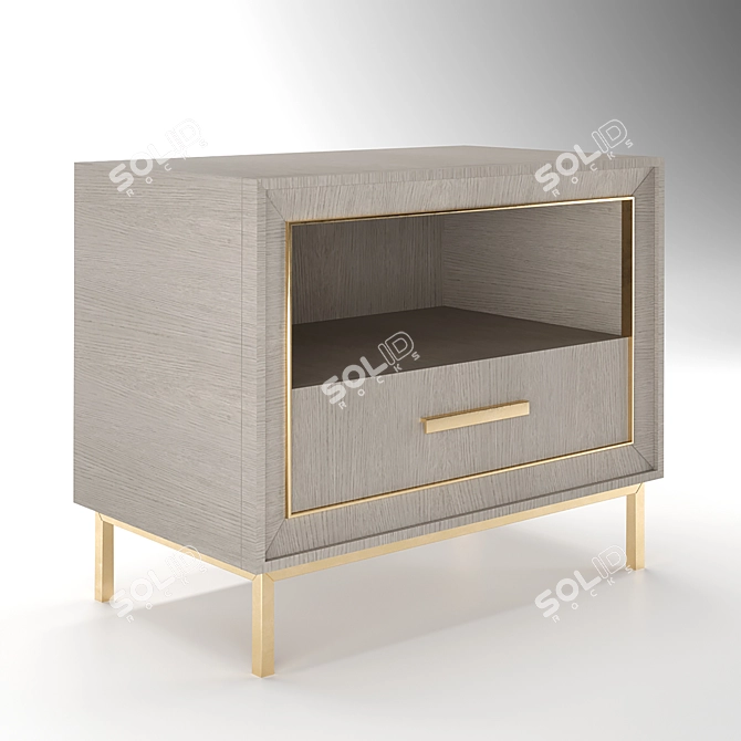 Modern Monarch Kendall Nightstand 3D model image 2