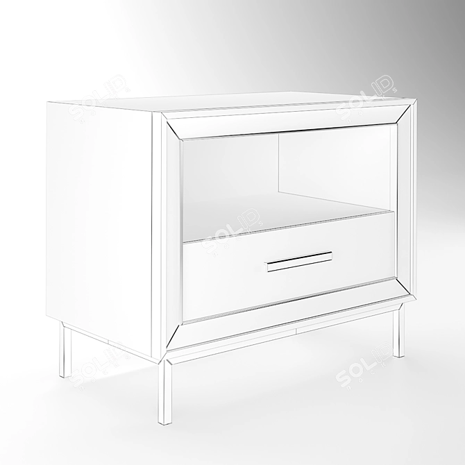 Modern Monarch Kendall Nightstand 3D model image 4