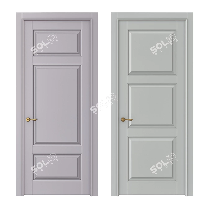 Elegant Interior Doors 3D model image 1