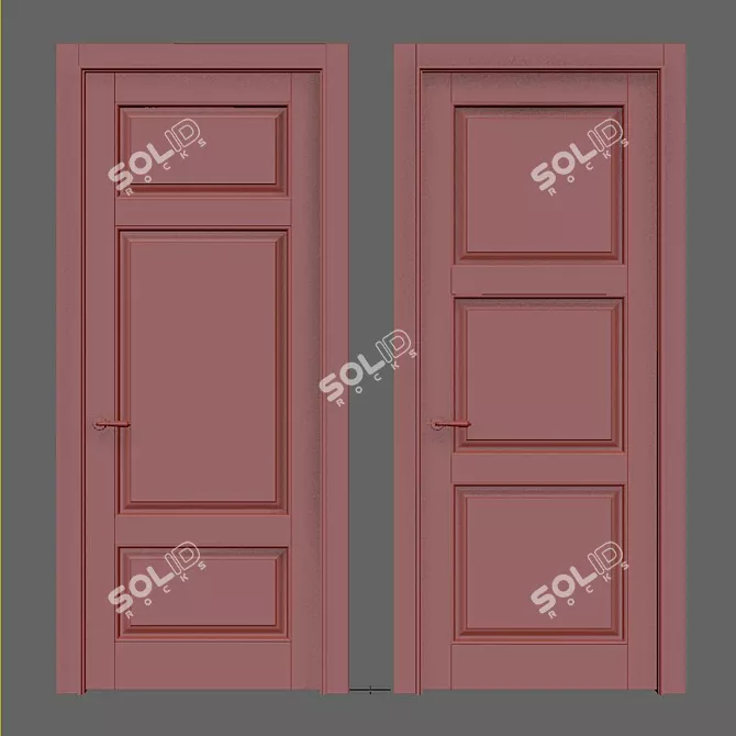 Elegant Interior Doors 3D model image 2