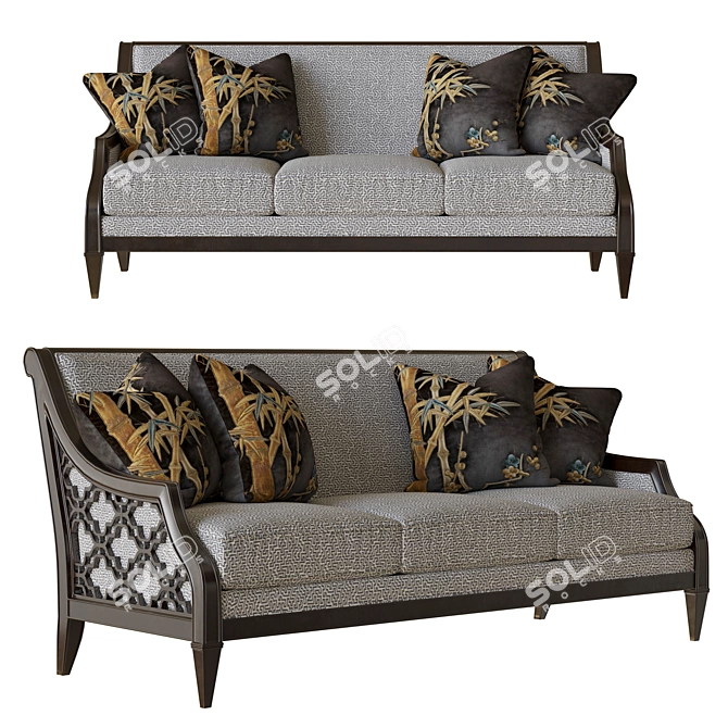 Modern Bay Club Sofa: Stylish Comfort for Your Living Space 3D model image 1