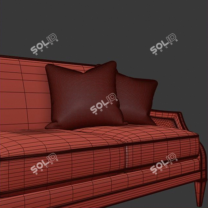 Modern Bay Club Sofa: Stylish Comfort for Your Living Space 3D model image 3