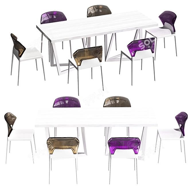 4union Dining Set: Stylish and Functional 3D model image 1