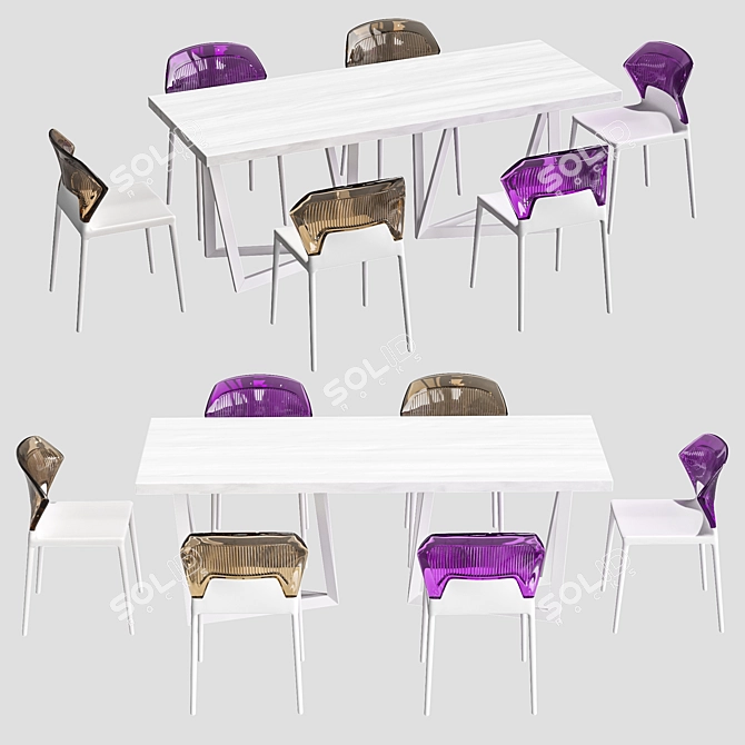 4union Dining Set: Stylish and Functional 3D model image 3