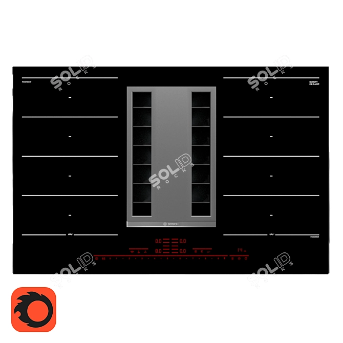 Bosch PXX875D34E Induction Cooktop 3D model image 10