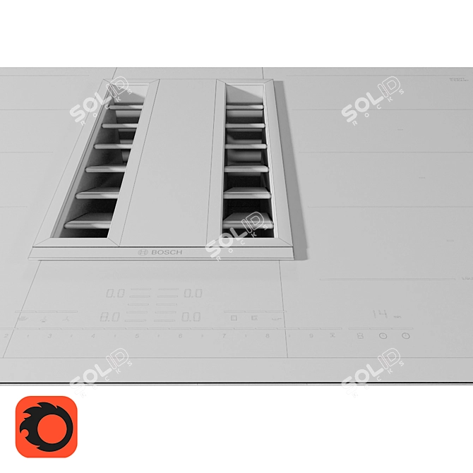 Bosch PXX875D34E Induction Cooktop 3D model image 12