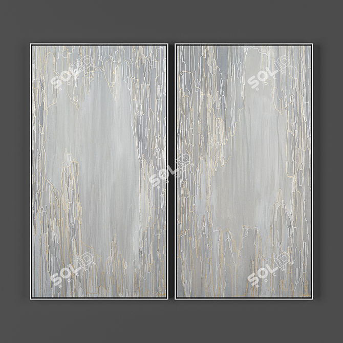 Two Frame Collection: 1000x540mm Size & 2000x2000 Pixel Textures 3D model image 1