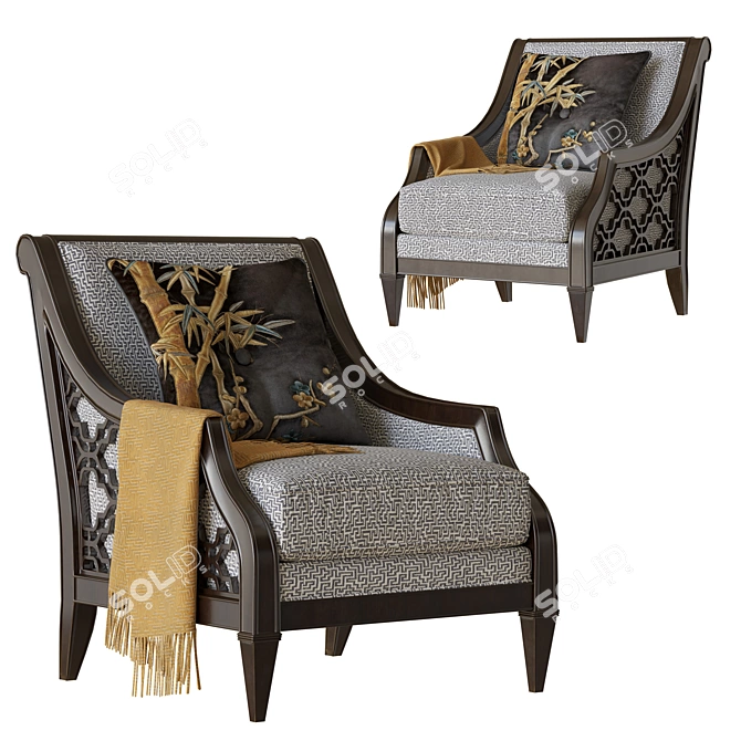 Bay Club Armchair - Stylish and Comfortable 3D model image 1