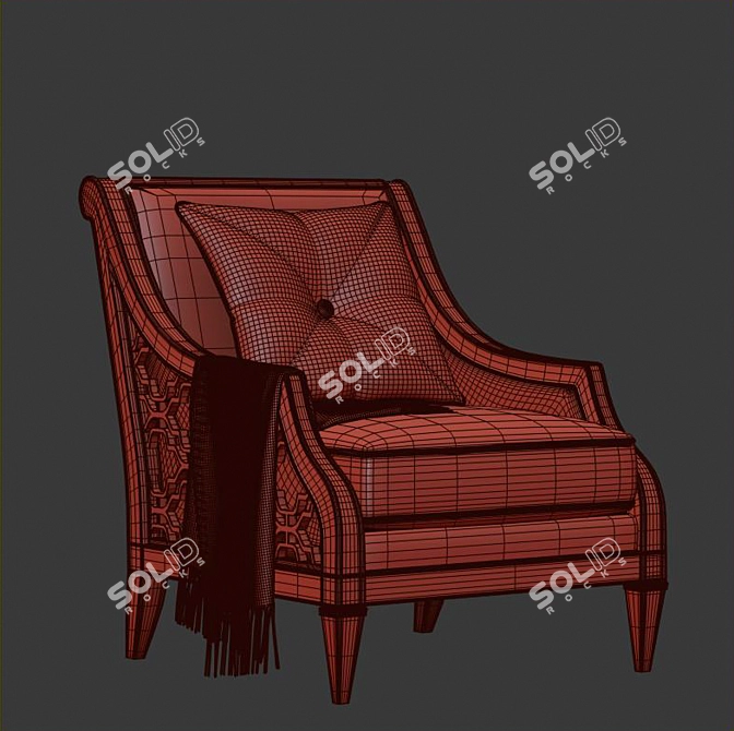 Bay Club Armchair - Stylish and Comfortable 3D model image 2