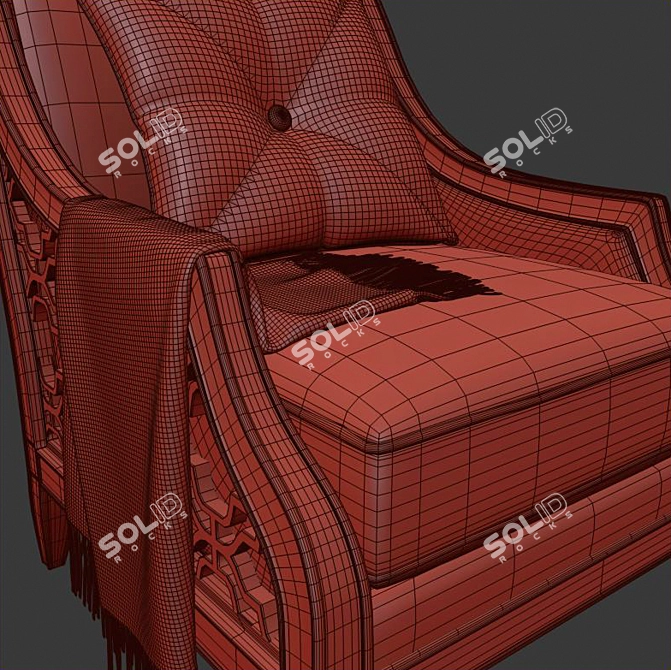 Bay Club Armchair - Stylish and Comfortable 3D model image 4