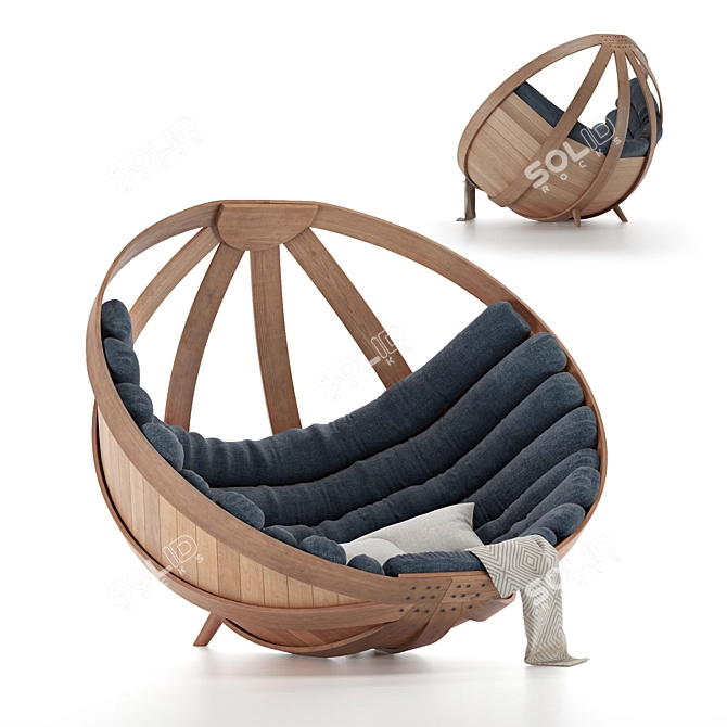 ErgoComfort Cradle Chair 3D model image 3