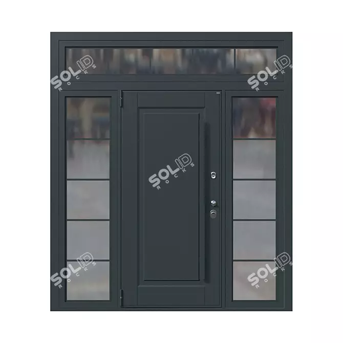 Tech-Enhanced Secure Doors: Om Shweda 3D model image 2