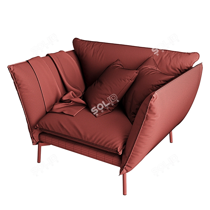 Stylish Hugo Armchair: Perfect for Any Space 3D model image 5