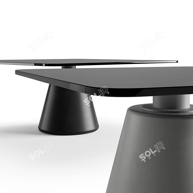 Modern Madrid Coffee Table Set 3D model image 3