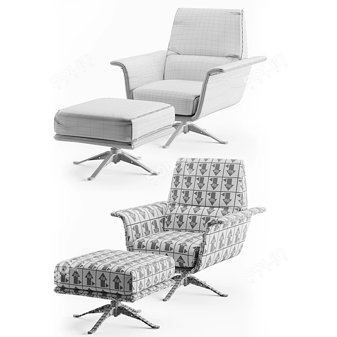 Elegant Madame Armchair for Luxurious Comfort 3D model image 4