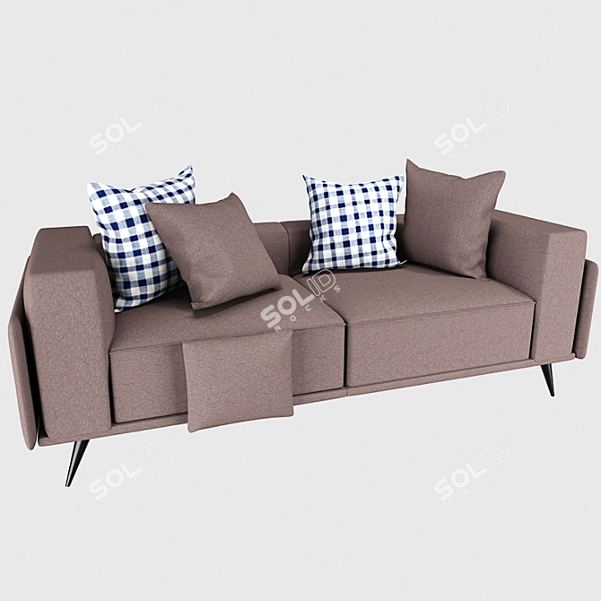 Contemporary Fabric Sofa 3D model image 3