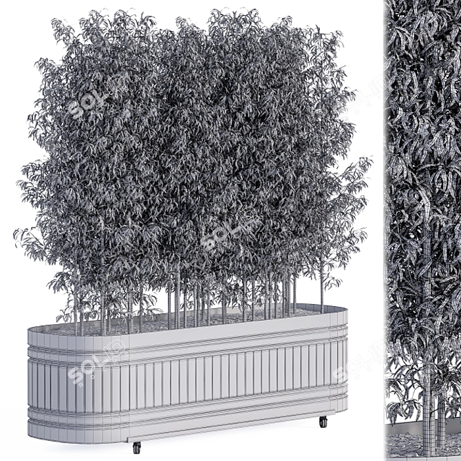 Bamboo Garden Planter 3D model image 2